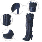 Bottes steampunk ornées de dentelle