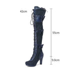 Bottes style steampunk avec dentelle