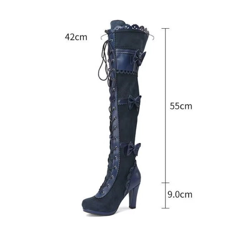 Bottes style steampunk avec dentelle