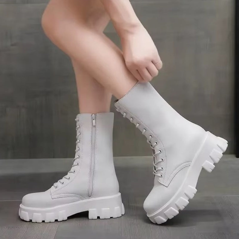 Bottes sur plateforme à semelle crantée