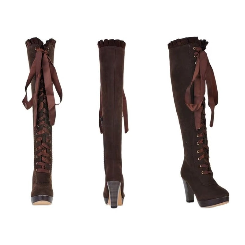Bottes tendance steampunk à talon