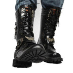 Bottes tête de mort d’inspiration steampunk gothique
