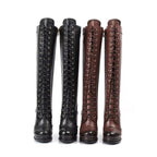 Bottes victoriennes associant cuir et simili