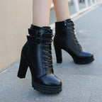 Bottines à haut talon noires