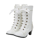 Bottines à lacets au look victorien steampunk