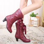 Bottines à lacets victoriennes steampunk