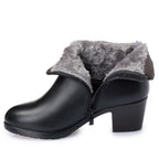 Bottines à talon 5 cm en PU noir
