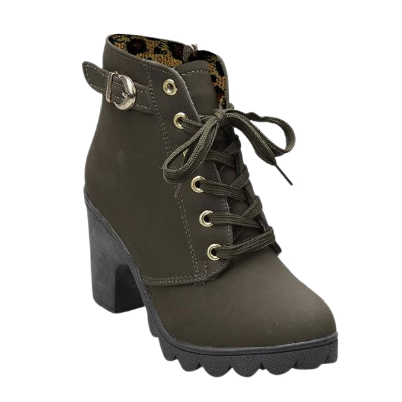 Bottines à talon carré