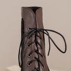 Bottines au design steampunk édouardien