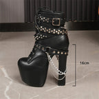 Bottines au style steampunk gothique