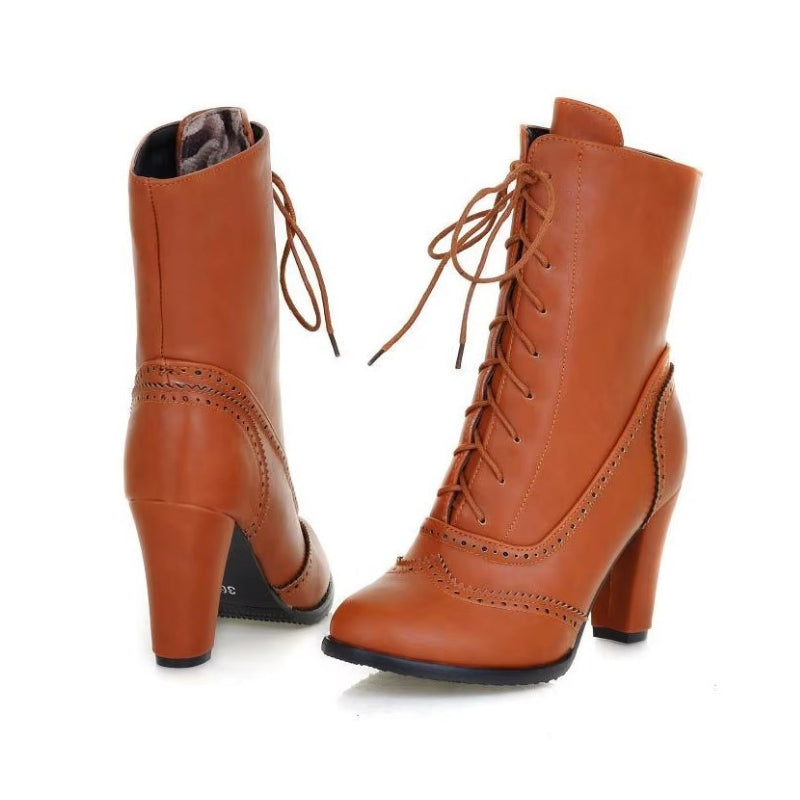 Bottines au style steampunk marron