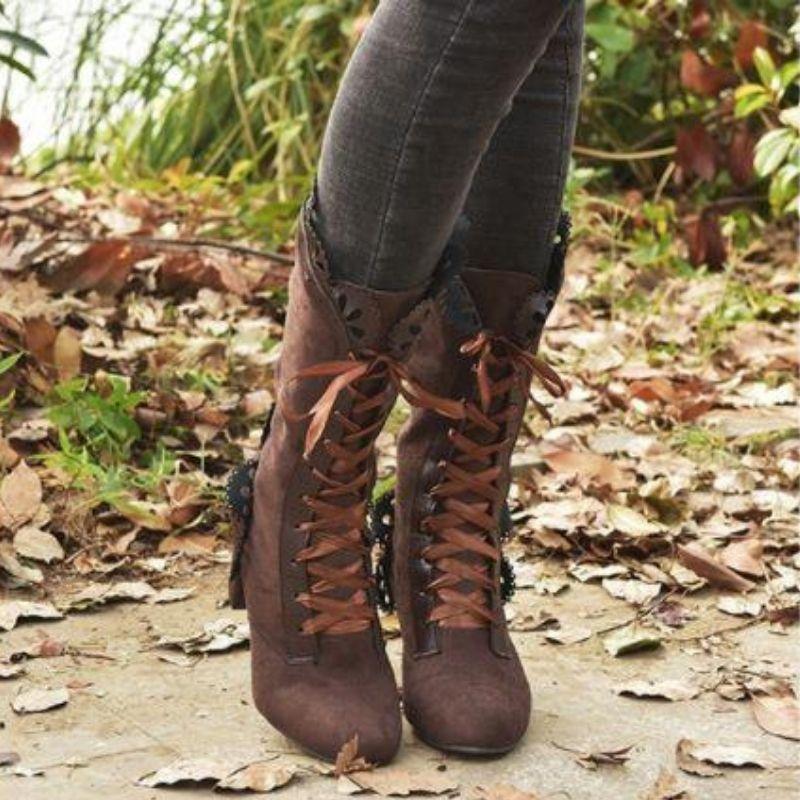 Bottines au style steampunk victorien