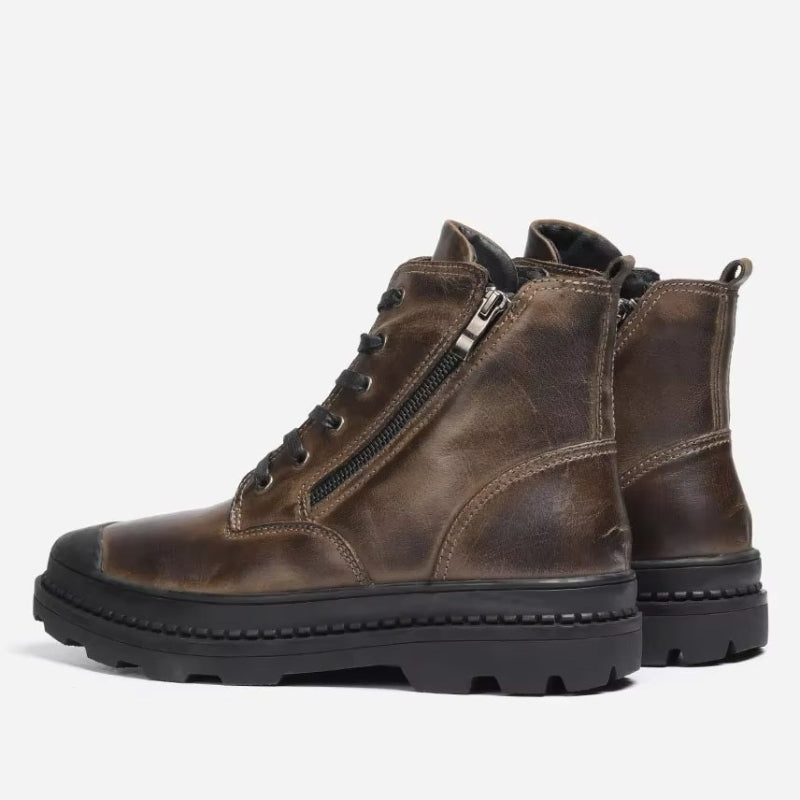 Bottines cuir vintage destinées aux hommes