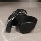 Bottines de style gothique et steampunk