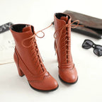 Bottines de style steampunk marron