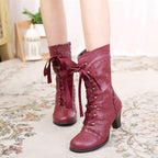 Bottines de style steampunk victoriennes à lacets