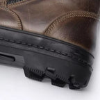 Bottines de style vintage en cuir pour homme