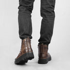 Bottines en cuir vintage pour homme
