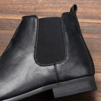 Bottines en PU pour homme avec fermeture éclair