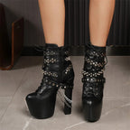 Bottines gothiques d’inspiration steampunk