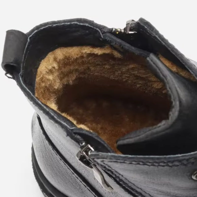 Bottines homme en cuir au look vintage