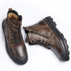 Bottines homme en cuir de style vintage