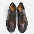 Bottines homme vintage en cuir