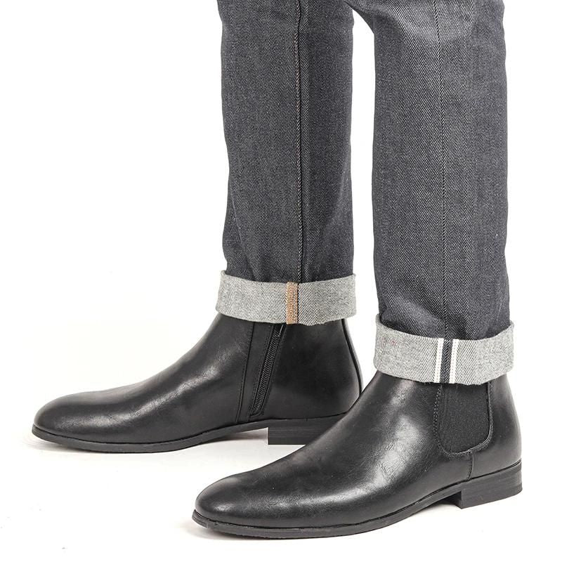Bottines homme zippées en PU