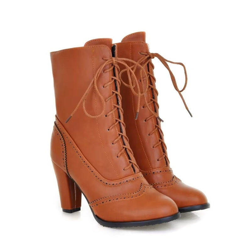Bottines marron d’inspiration steampunk