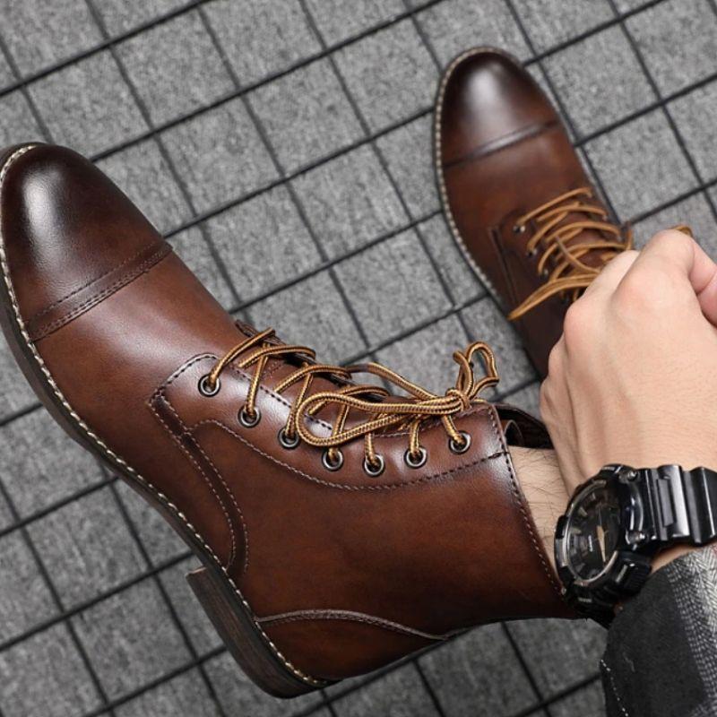 Bottines masculines de style steampunk
