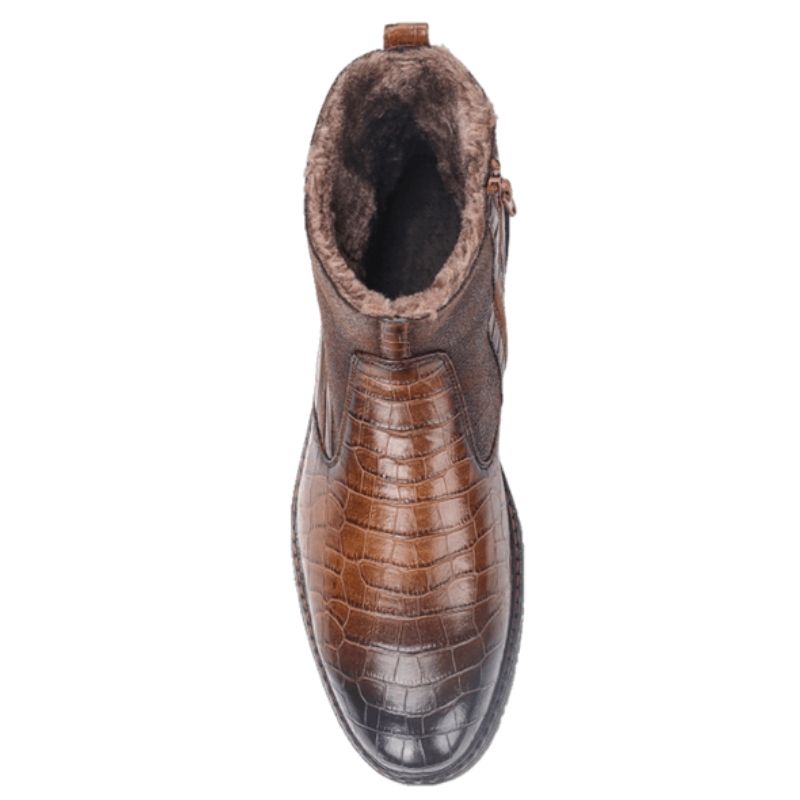 Bottines masculines marron foncé