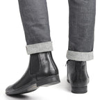 Bottines masculines zippées en PU