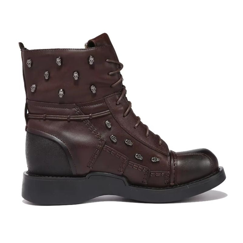 Bottines motardes marron
