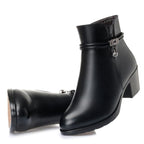 Bottines noir en PU avec talon 5 cm