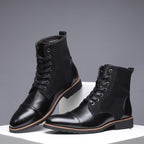 Bottines noires avec laçage