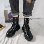Bottines plateforme à fermeture lacée