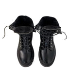 Bottines plateforme munies de lacets