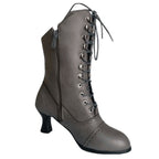 Bottines pour femme grises avec lacets