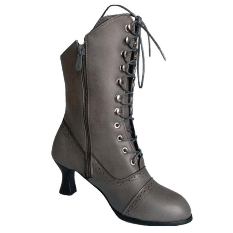 Bottines pour femme grises avec lacets