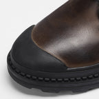 Bottines pour homme en cuir style vintage