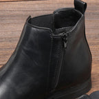 Bottines pour homme en PU avec zip