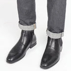 Bottines pour homme zippées conçues en PU