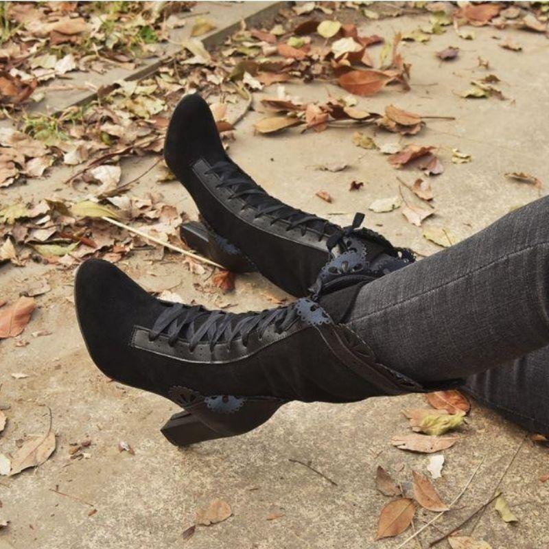 Bottines victoriennes d’inspiration steampunk