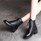 Bottines victoriennes en similicuir