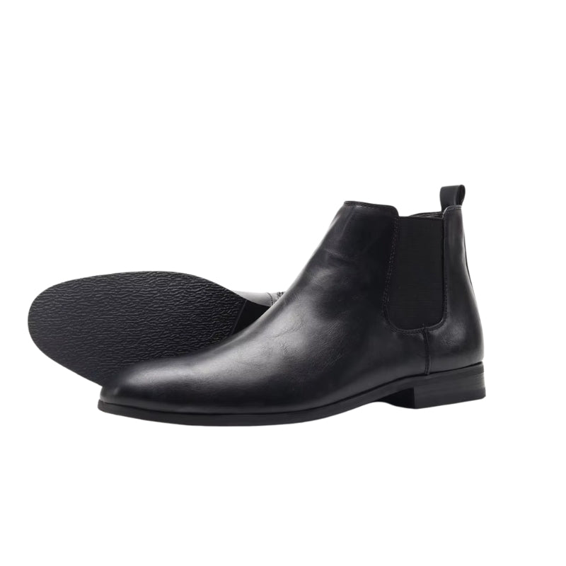 Bottines zippées en PU pour homme