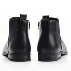 Bottines zippées masculines conçues en PU