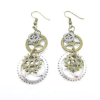 Boucles d'oreilles de forme pendante steampunk