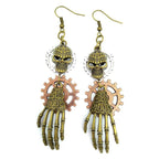 Boucles d'oreilles esprit steampunk à pendentif