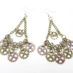 Boucles d'oreilles pendantes au style steampunk