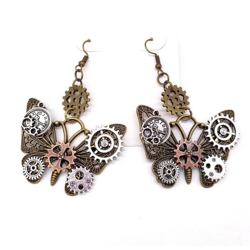 Boucles d'oreilles pendantes steampunk